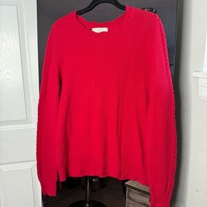 Loft Red Sweater Size Large